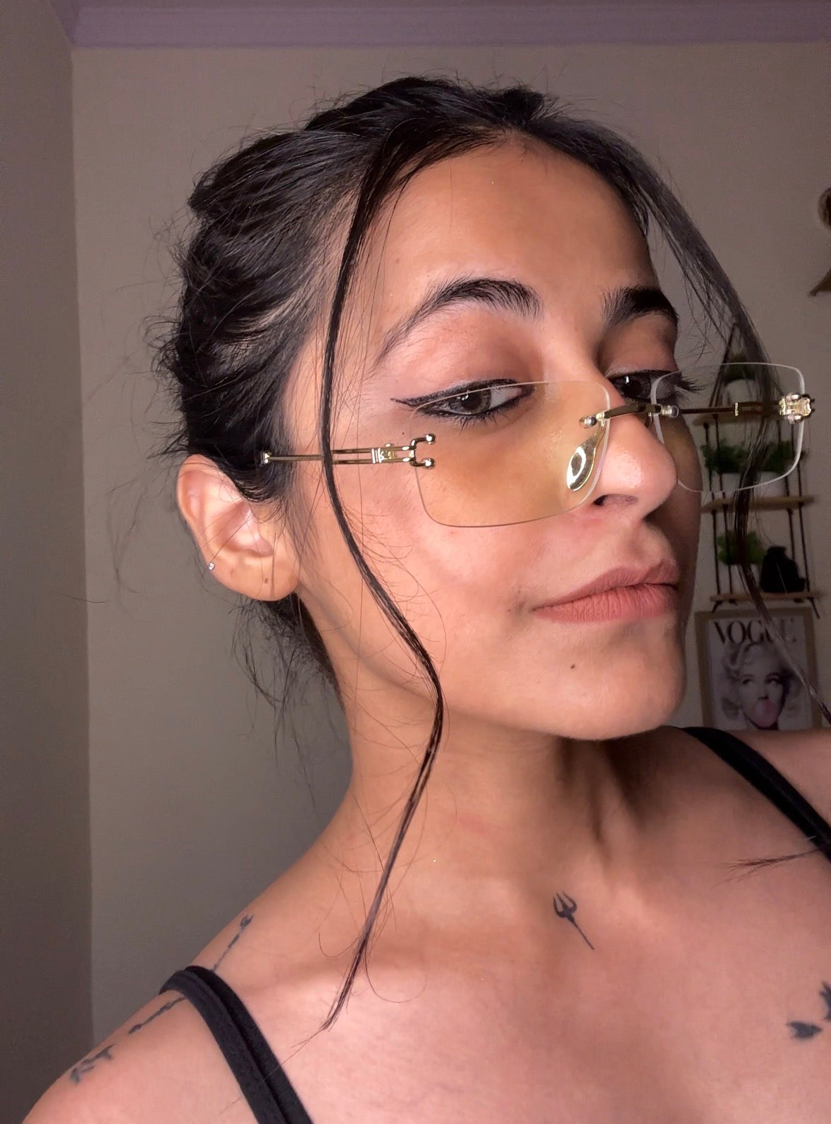 DON- women's rimless BLU CUT frame