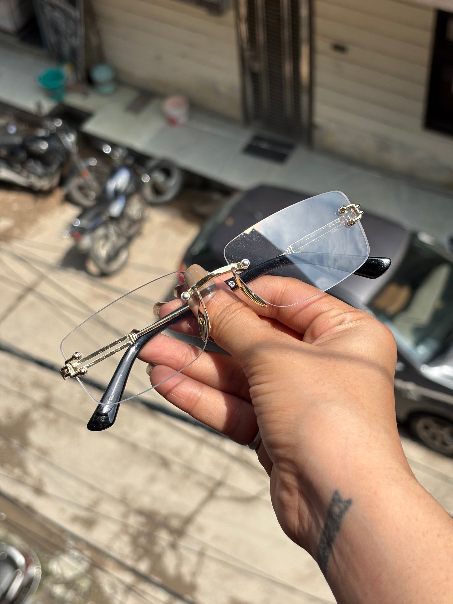 DON- women's rimless BLU CUT frame